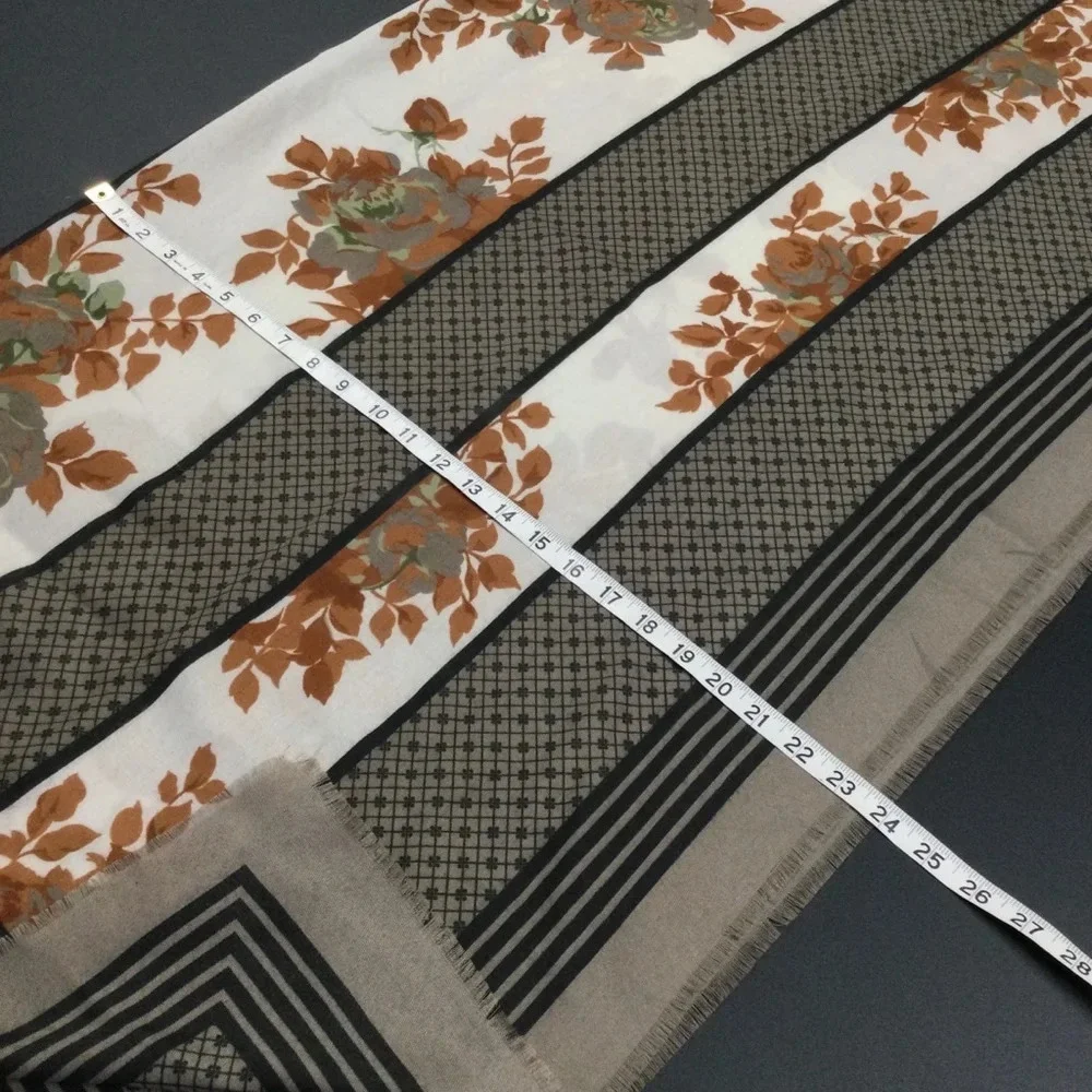 Vintage Women's‎ Slear Scarf, OS, Beige & Brown